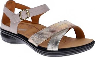 Revere Comfort Shoes Womens Lucea Strappy Sandal - Medium In Mixed Metallic