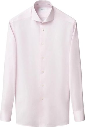 Eton Semi Solid Slim Fit Signature Twill overhemd - Heren - Zakelijke Overhemden - Roze - XL - Katoen - Overhemden