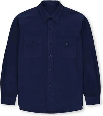 Fortela CPO Twill Cotton Overshirt in Indaco at Nordstrom, Size Xxx-Large