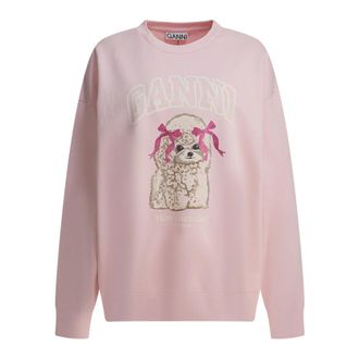 Ganni Mujer, Sudaderas, Rosa, Talla: S