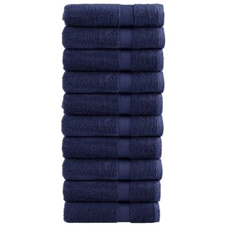 Berkfield Home Premium Bath Towels SOLUND 10pcs Navy Blue 100x150cm 600gsm