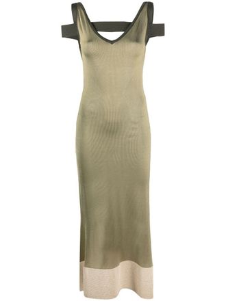 Jacquemus V-neck midi dress - Green