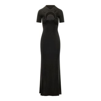 Marine Serre Dames, Jurken, Zwart, Maat: XS