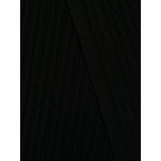 Lady Anne Cable Knit Cashmere Scarf - Black