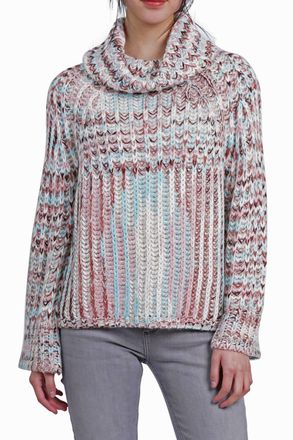 Love Token Meri Turtleneck Sweater In Pink