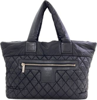 Chanel Black Nylon Tote Bag (Pre-Owned)