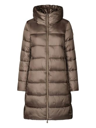 Save The Duck funnel-neck padded coat - women - Polyamide - 4 - Grey