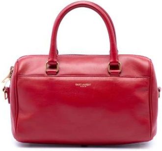Saint Laurent Pre-owned Classic Baby Duffle - Dames - Vintage Handtas - Rood - ONE Size - Leer - Vintage