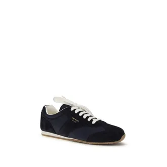 Prada Mens Blue Calf Leather Bos Taurus Athletic Sneakers