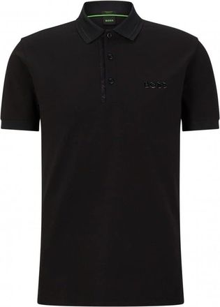 HUGO BOSS Mens Paddy Mirror Stretch Polo, Black