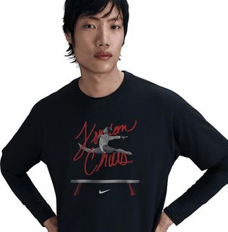 Nike Jordan Chiles T-Shirt Unisex Black Graphic 100% Cotton Pullover DSGL840