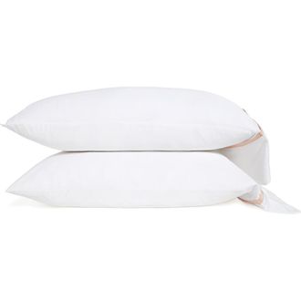 Pom Pom at Home Langston Set of 2 Sateen Pillowcases in Pink at Nordstrom, Size Standard