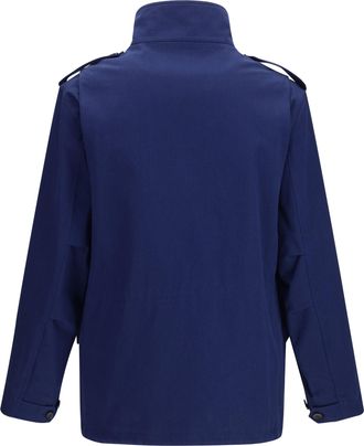 Valentino Mens Vlogo Signature Caban Jacket Bluette Cotton