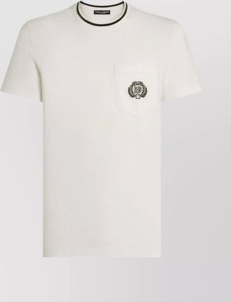 Dolce & Gabbana cotton logo embroidered t-shirt