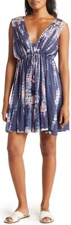 Boho Me Tie Dye V-Neck Tank Top in Navy at Nordstrom Rack, Size X-Small