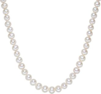 Lulu & Jane Womens luluandjane Female Shell pearl(s) Bracelet - White Sterling Silver - One Size