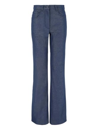 Giorgio Armani Broek met zak met knoop - Blauw