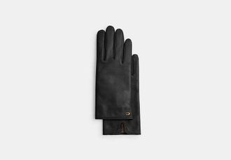 Coach Sculpted Signature Leather Tech Gloves