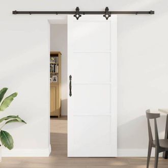 vidaXL Juego De Puerta Corredera Orkdal Y Negro 73.5 X 211 Cm Vidaxl