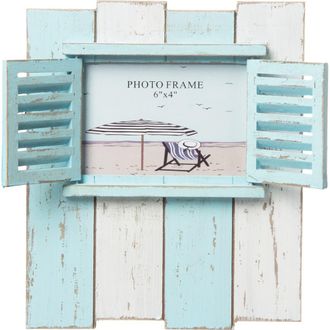 Beachcombers White With Light Blue Boards Frame at Nordstrom, Size Medium