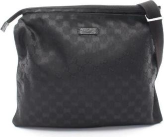 Gucci Pre-owned GG Canvas Leren Schoudertas - Dames - Vintage Schoudertas - Zwart - ONE Size - Leer - Vintage