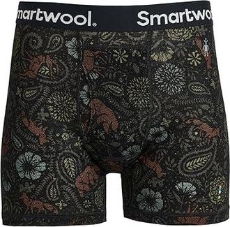 Smartwool Merino Print Boxer Brief Boxed Mens Underwear Black Paisley : MD, Wool/Nylon