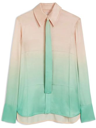 Jil Sander tie-detail shirt - women - Viscose/Fabric - 32 - Pink