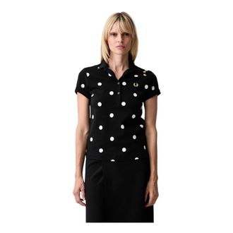 Fred Perry Dames, Tops, Zwart, Maat: L