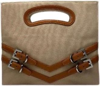Saint Laurent Pre-owned Handbags, female, Beige, Size: ONE SIZE Pre-owned Leather Handbag