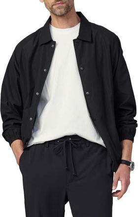Joe's Water Resistant Nylon Coachs Jacket in Black at Nordstrom, Size Small