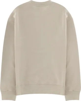 Maison Kitsun&eacute; Embroidered Logo Organic Cotton Sweatshirt - Beige