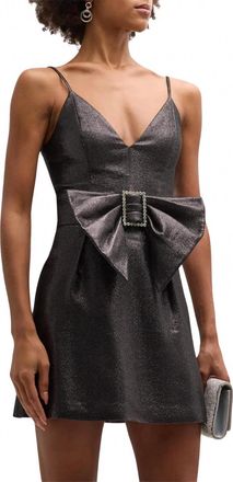 Ramy Brook Ana Metallic Mini Dress In Black