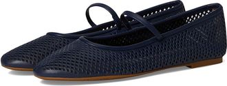 Lauren Ralph Lauren Jayna Perforated Leather Mary Jane Flats Womens Maryjane Shoes Refined Navy : 8.5 B - Medium