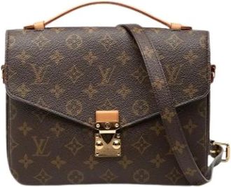 Louis Vuitton Pre-owned Pochette Metis - Dames - Vintage Schoudertas - Bruin - ONE Size - Leer - Vintage