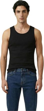 Calvin Klein Jeans Mouwloze Ronde Hals Ondershirt - Heren - Tops zonder mouwen - Zwart - XL - Tops