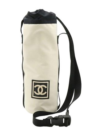 Chanel White Nylon Sports Line Bottle Holder Bag (Authentic Pre-Loved)