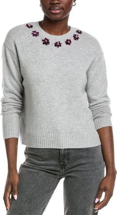 Autumn Cashmere Sequin Flowers Cashmere Sweater