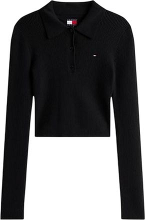 Tommy Jeans Dames/Dames Slim Poloshirt (Zwart)