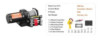 OEM Cabrestante El&eacute;ctrico, Capacidad De 2000 Lb, Dise&ntilde;o Impermeable, 2000 Lb