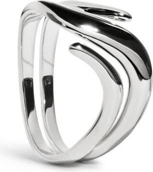 Monica Vinader Swirl Wrap Ring in Sterling Silver at Nordstrom, Size 4.5