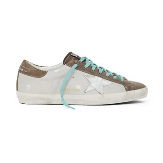 Golden Goose Sneakers, male, Multicolor, Size: 7 US White Leather Sneakers with Star Detail