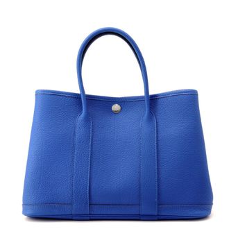 Herm&egrave;s Garden Blue Negonda Leather Tote Bag (Pre-Owned)