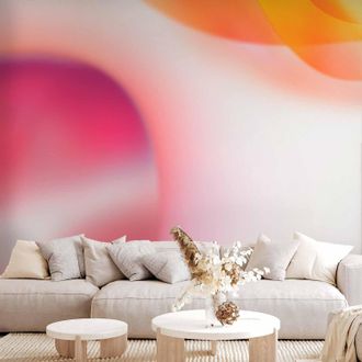 OEM Sfondo Fotografico - Astratto - Pianeta Rosa Pi&ugrave; Vicino Al Sole Su Uno Sfondo Di Cielo Luminoso / Pianeta Rosa E Il Sole