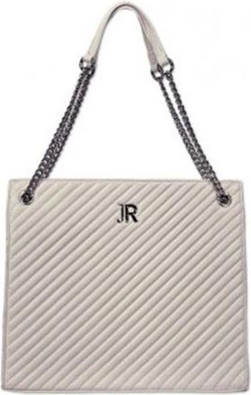 John Richmond Wit Zilver Shopper Tas - Dames - Schoudertassen - Wit - ONE Size - Tassen