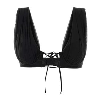 Giuseppe Di Morabito Sleeveless Tops, female, Black, Size: 2XS Silk Bra