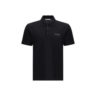 Givenchy Black Cotton Polo Mens Shirt