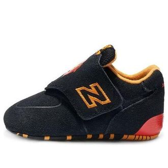 New Balance (TD) New Balance 574 Lion Print Suede Shoes Black Orange CC574ZOL