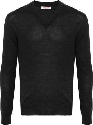 Valentino Garavani V-neck virgin-wool jumper - men - Virgin Wool/Polyester - S - Grey