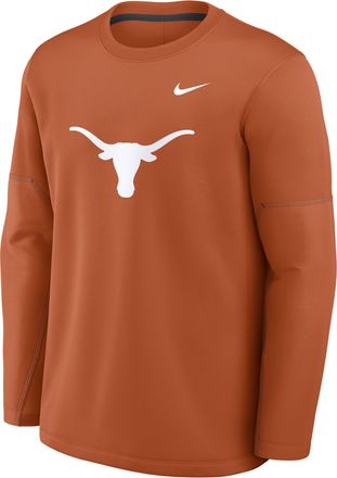 Nike Texas Sideline Coaches Nike Mens Therma-FIT College Long-Sleeve T-Shirt in Orange | 03BR08GMTXE-6P4
