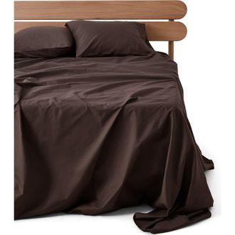 Pact Organic Cotton Organic Cool-Air Percale Sheet Set in French Roast at Nordstrom, Size California King